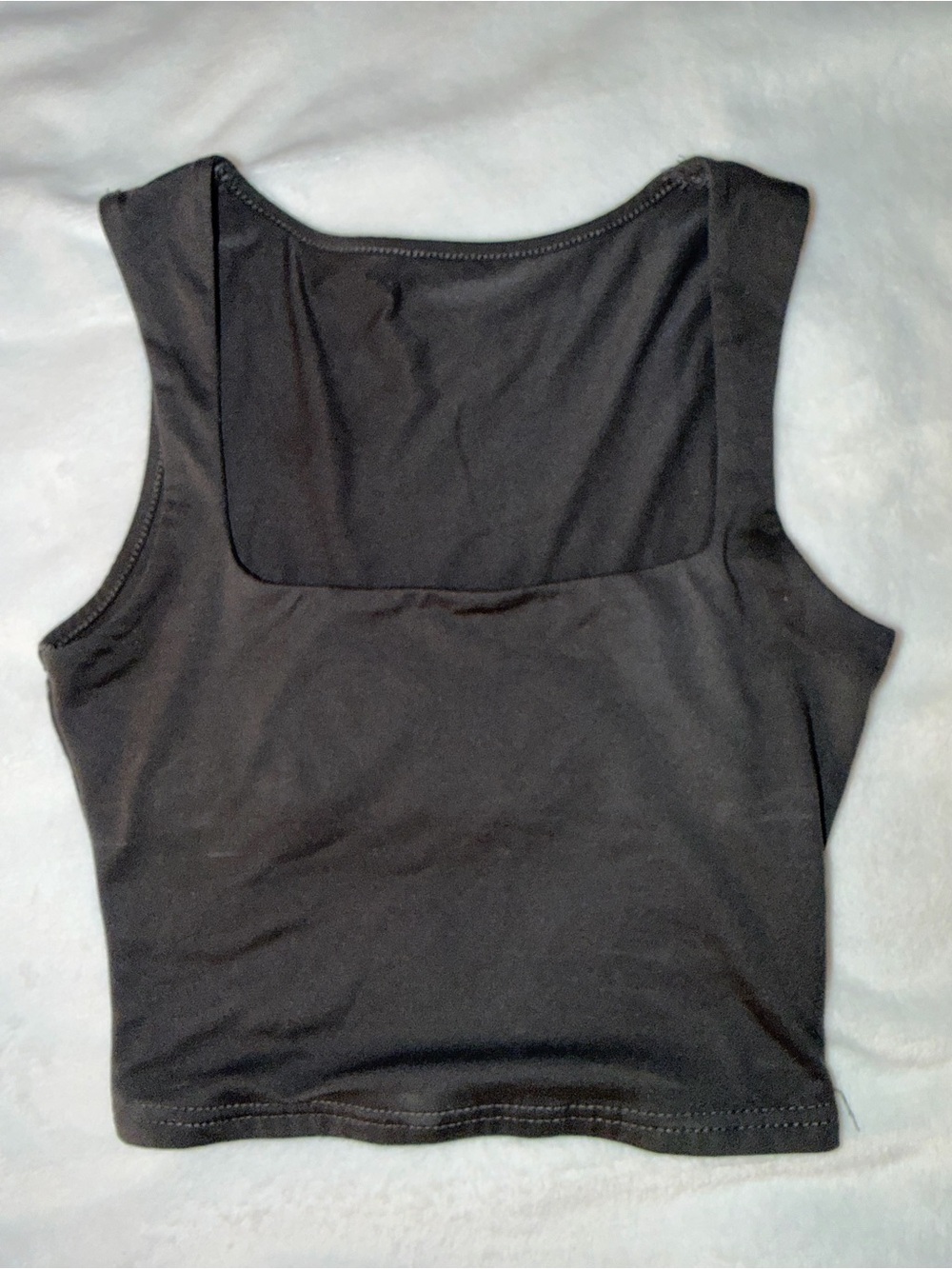Classic Black Square-Neck Crop Tank Top bundle
